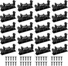 10 Ensembles Support De Montage PCB C45, Support de Carte PCB Adaptateur de Rail DIN, 35mm PCB Circuit Imprimé Support, PCB Bracket Utilisé avce Vis pour Rail De Montage DIN C45 (noir)
