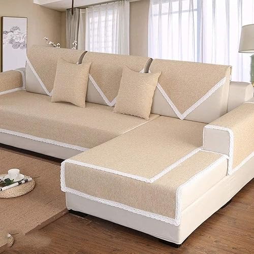 BOHHO Funda de sofá sofá sofaslip, tela simple de algodón y lino, funda de sofá completa, protector de muebles de sofá D 70x180cm(28x71inch) BOHHO Funda de sofá sofá sofaslip, tela simple de algodón y lino, funda de sofá completa, protector de muebles de sofá D 70x180cm(28x71inch)