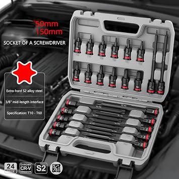 Socket Adapter Bit Drill Bit Reinforced Nut Driver Set 3/8inch Drive for Electric Drills Screw Driver Power Tool