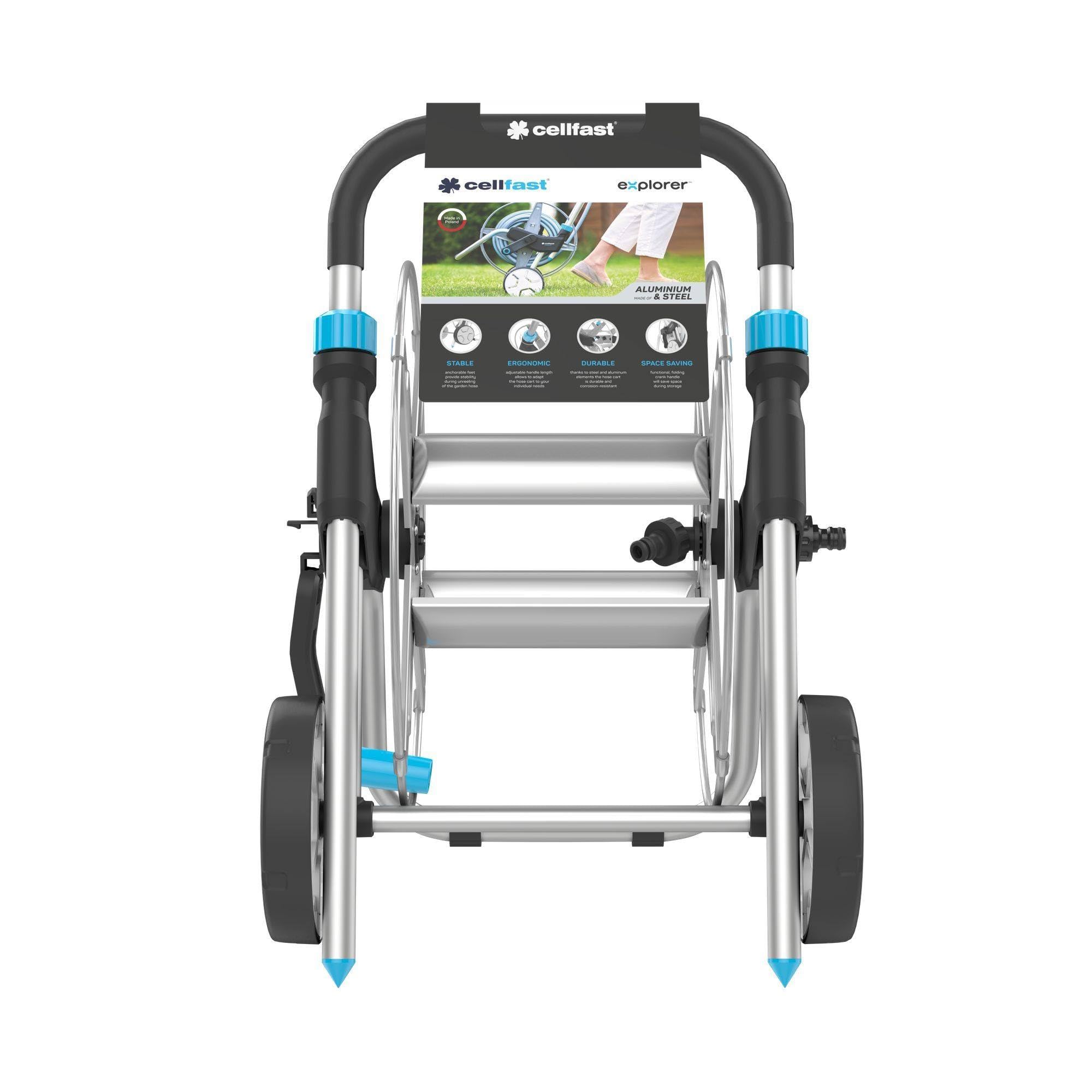 Cellfast Metallschlauchwagen Tragbar Explorer für Gartenschlauch max. 60 m - 1/2" 55-050