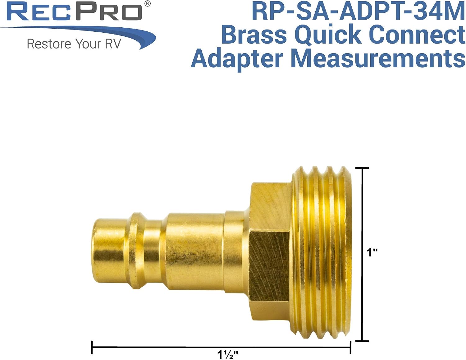 RecPro RV Exterior Spray Port Hook-Up Connector | Optional Hose with Sprayer or Quick Connector | RV Exterior Shower Port (Black, Quick Connector)