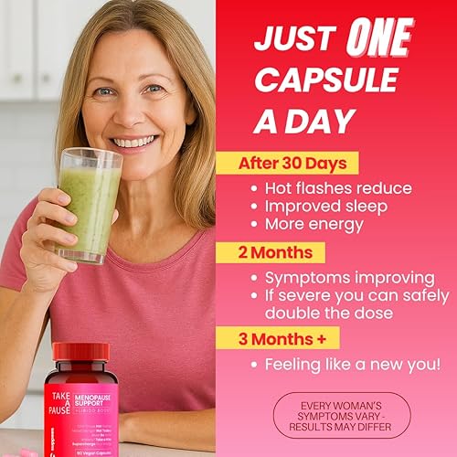 Miniatura 4 de Alivio de los sofocos para mujeres Suplemento de alivio de la menopausia con ingredientes naturales Sudores nocturnos, estado de ánimo y apoyo