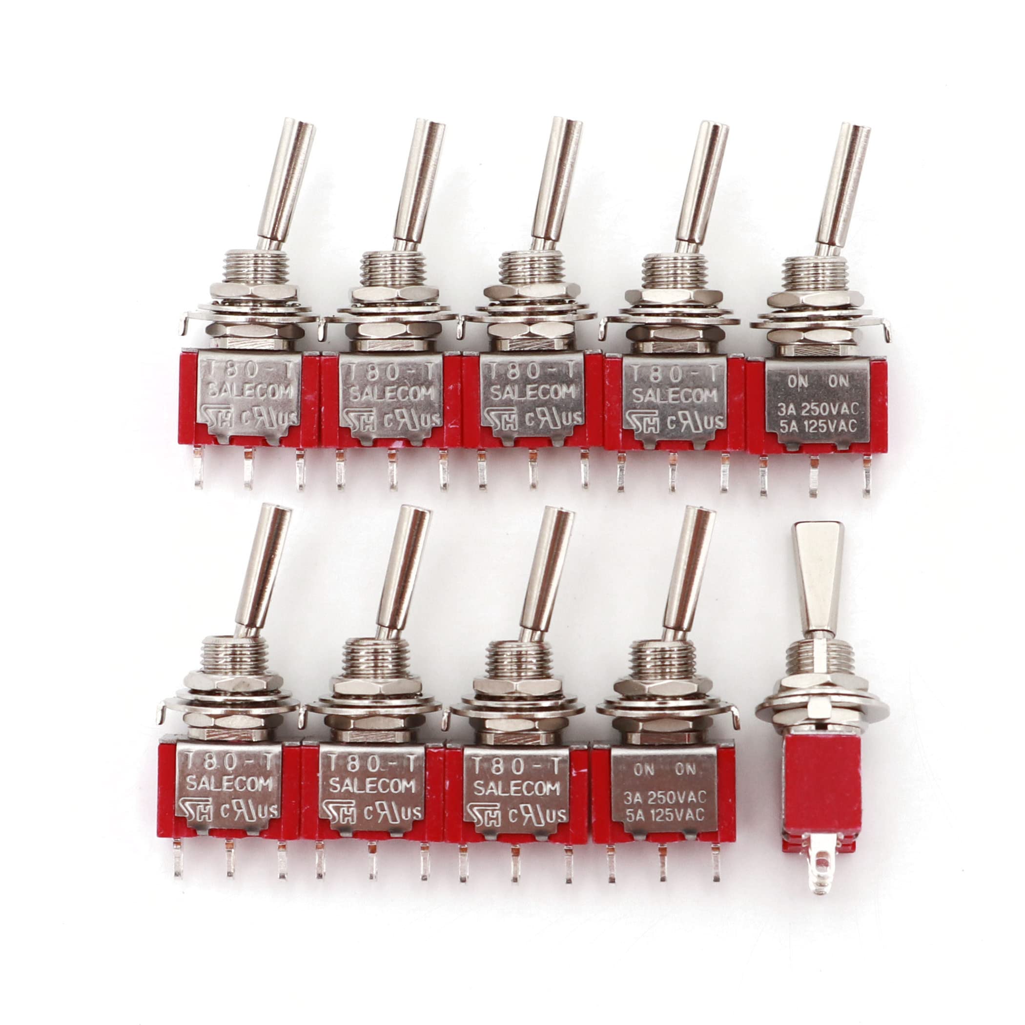 Pushbutton Switches 5PCS SH T80-T Series 3 Pin SPDT Vertical Right Angle PCB Mount Pushbutton Switches 5PCS SH T80-T Series 3 Pin SPDT Vertical Right Angle PCB Mount