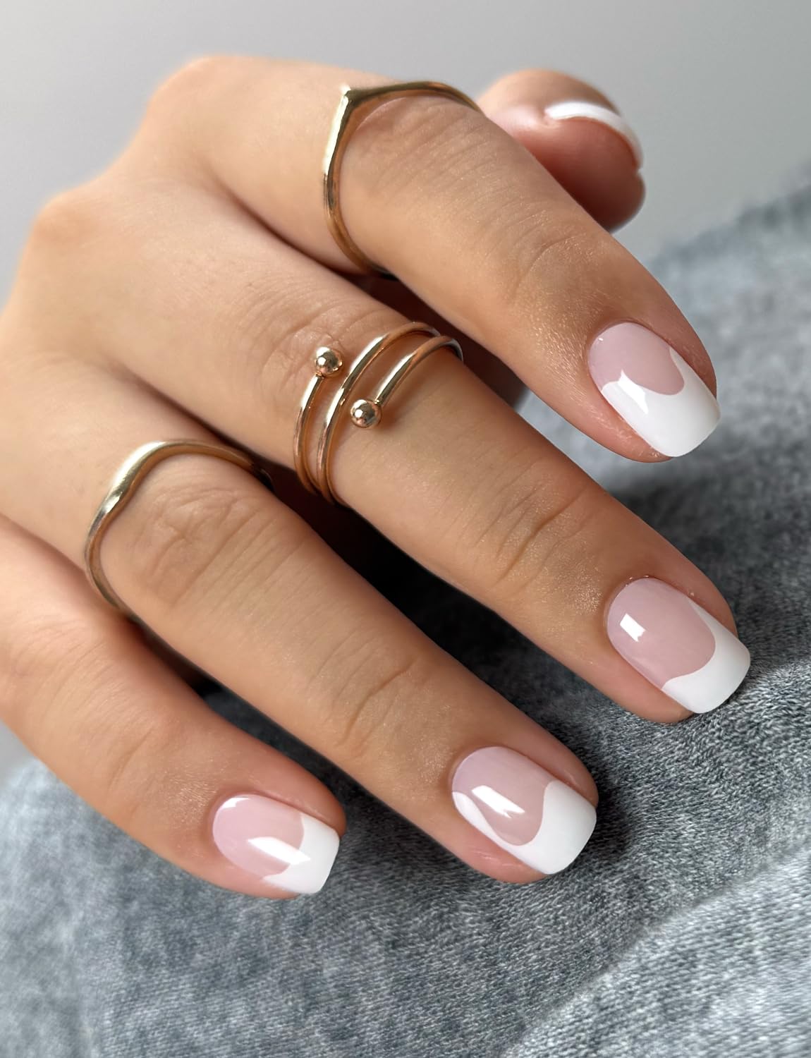 AutyaMee Gel Nail Strips - Long Lasting French Design