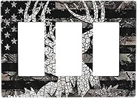 Vista 58 de Funky Retro Vintage 70s 60s Boho Hippie Hongo Botánico Floral 2 Gang Interruptor de luz de palanca doble Placa de pared Cubierta de toma