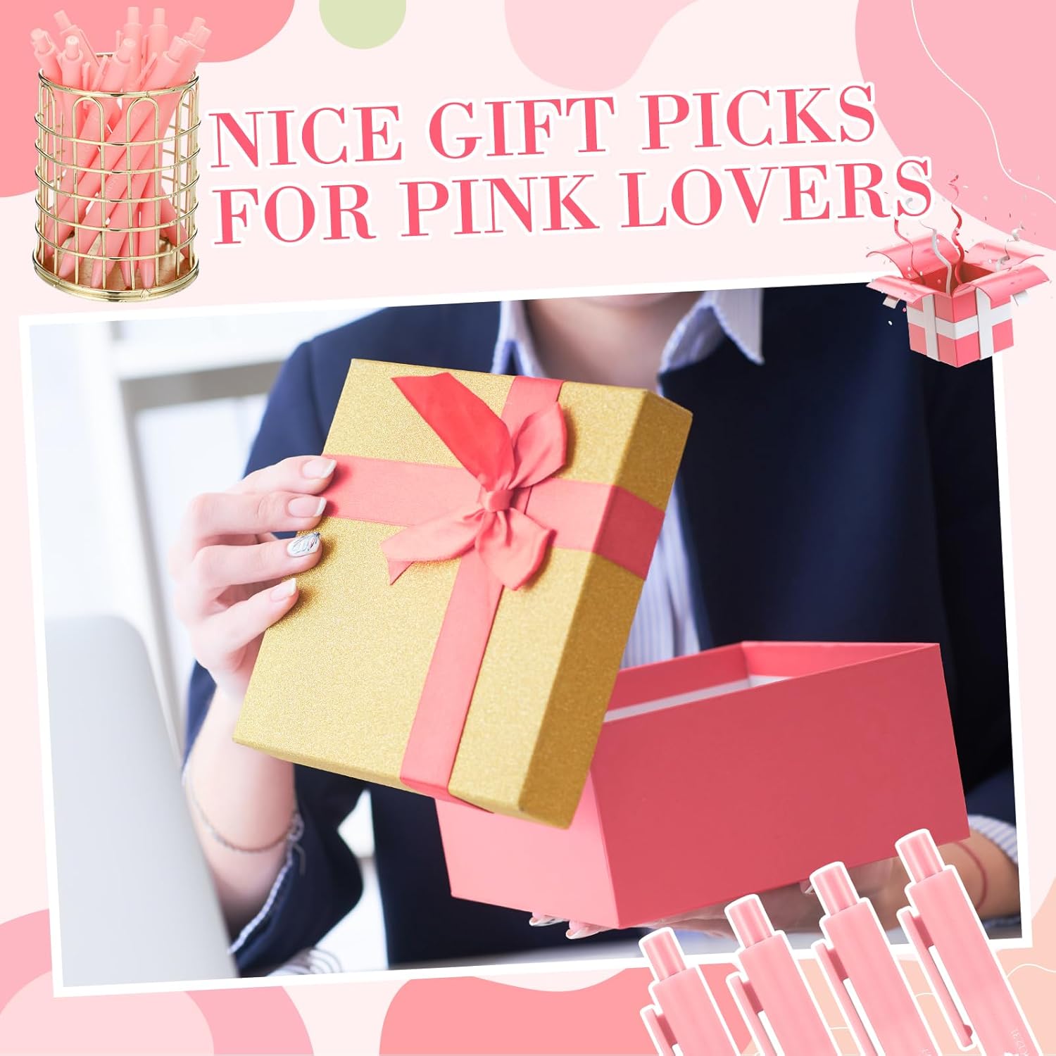 Engrowtic 100 Pcs Christian Gifts Bulk Bible Verse Pens Inspirational Quotes Scripture Ballpoint Pens Christian Gift for Bible Women Employee Sunday School Study(Pink Color)