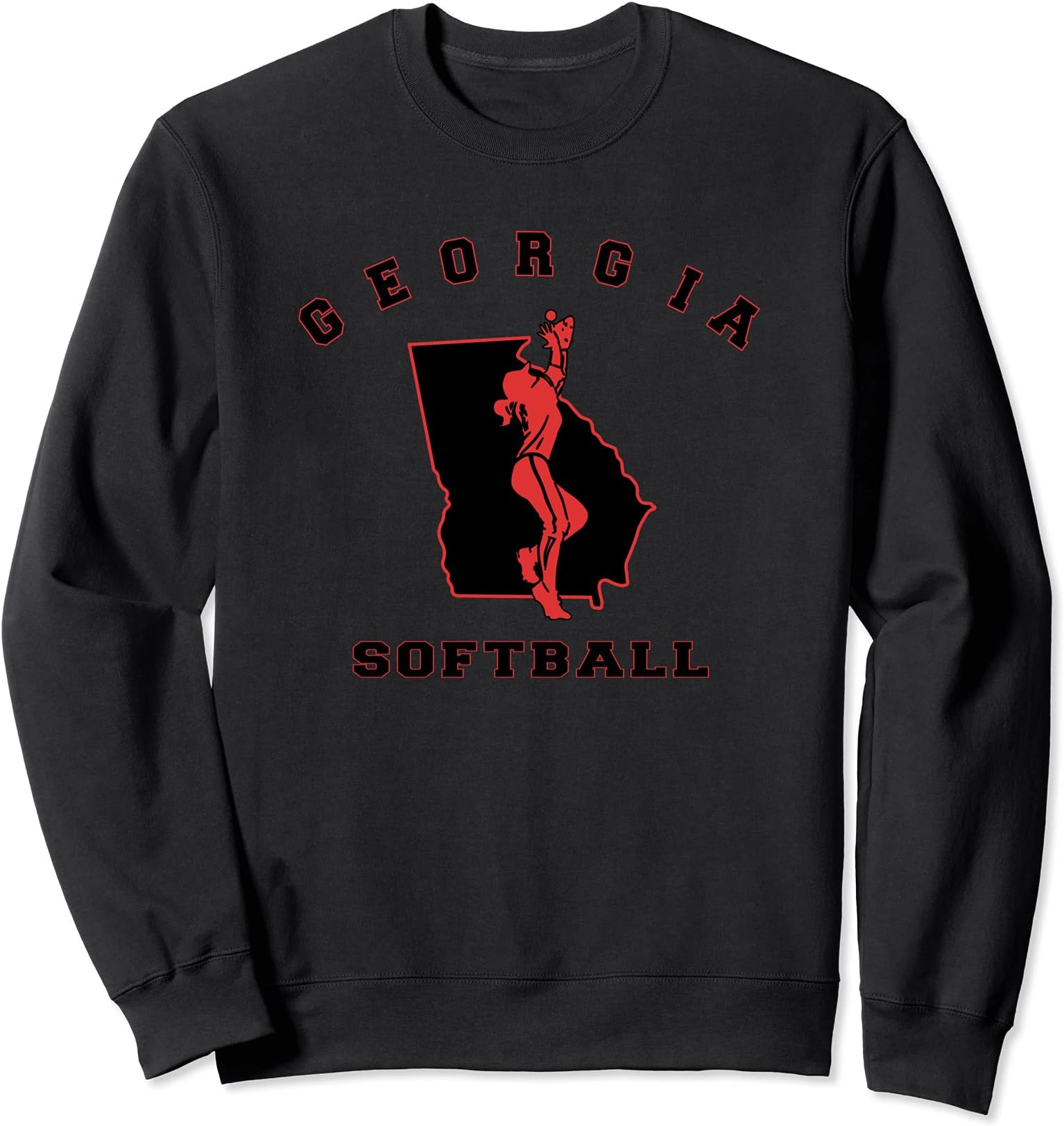 Georgian Native GA Home Peach State Atlanta Georgia Softball Sweatshirt
