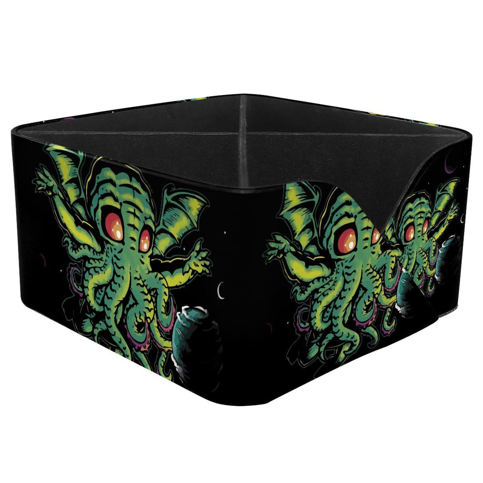 KengjuTesu Octopus Monster Desktop Organizer Pen Holder, Rectangular Pencil Cup for Office, Study and Makeup Stations