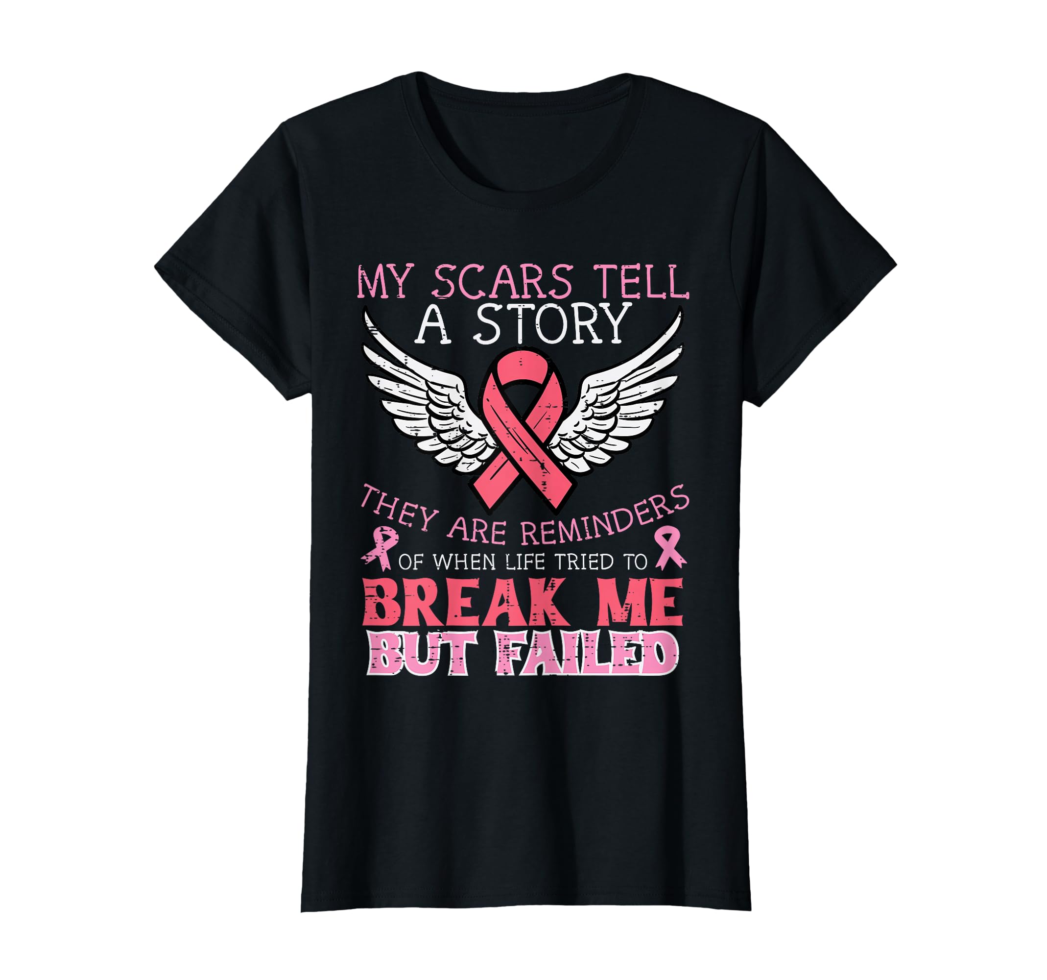Breast Cancer Survivor My Scar Tell Story Awareness Women T-Shirt