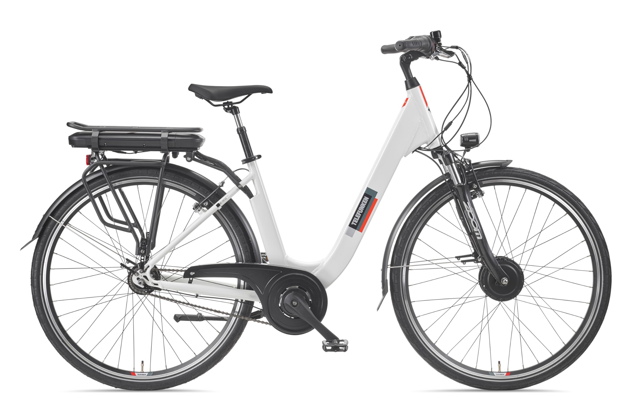 TELEFUNKEN E-Bike 28 Zoll Fahrrad für Damen & Herren | Pedelec Citybike mit 7-Gang Nabenschaltung | Elektrofahrrad 250 W Frontmotor | 468 Wh Li-Ion Akku | EBike Multitalent RC845