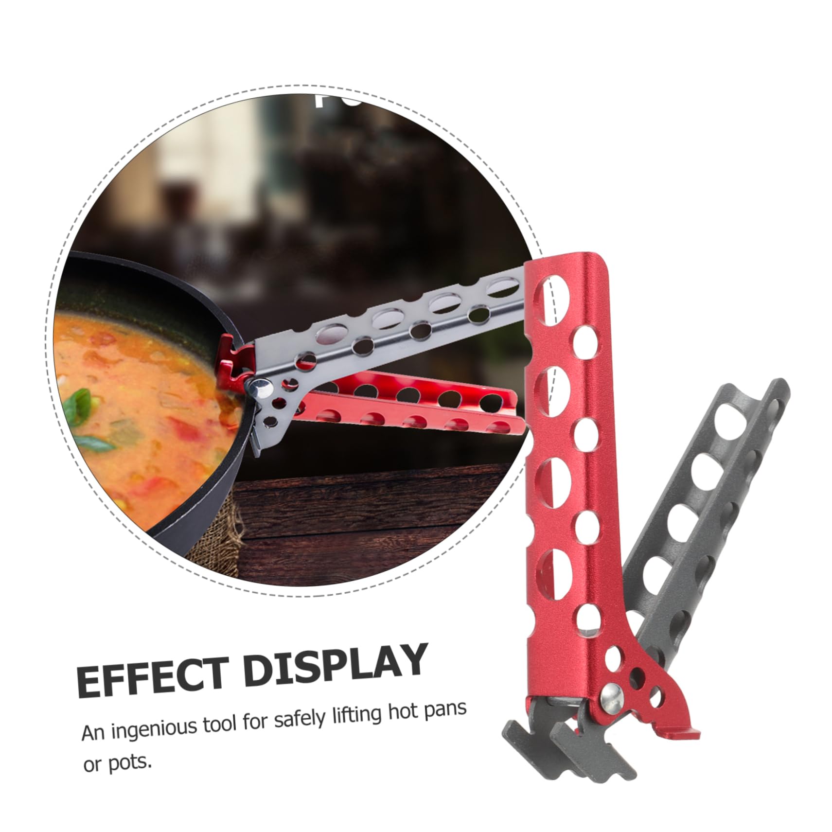 Milisten Camping Pan Gripper Lightweight Portable Pot Clip Anti-Scald Pan Clamp for Outdoor Cooking and Hiking Kitchen Utensils - Image 4