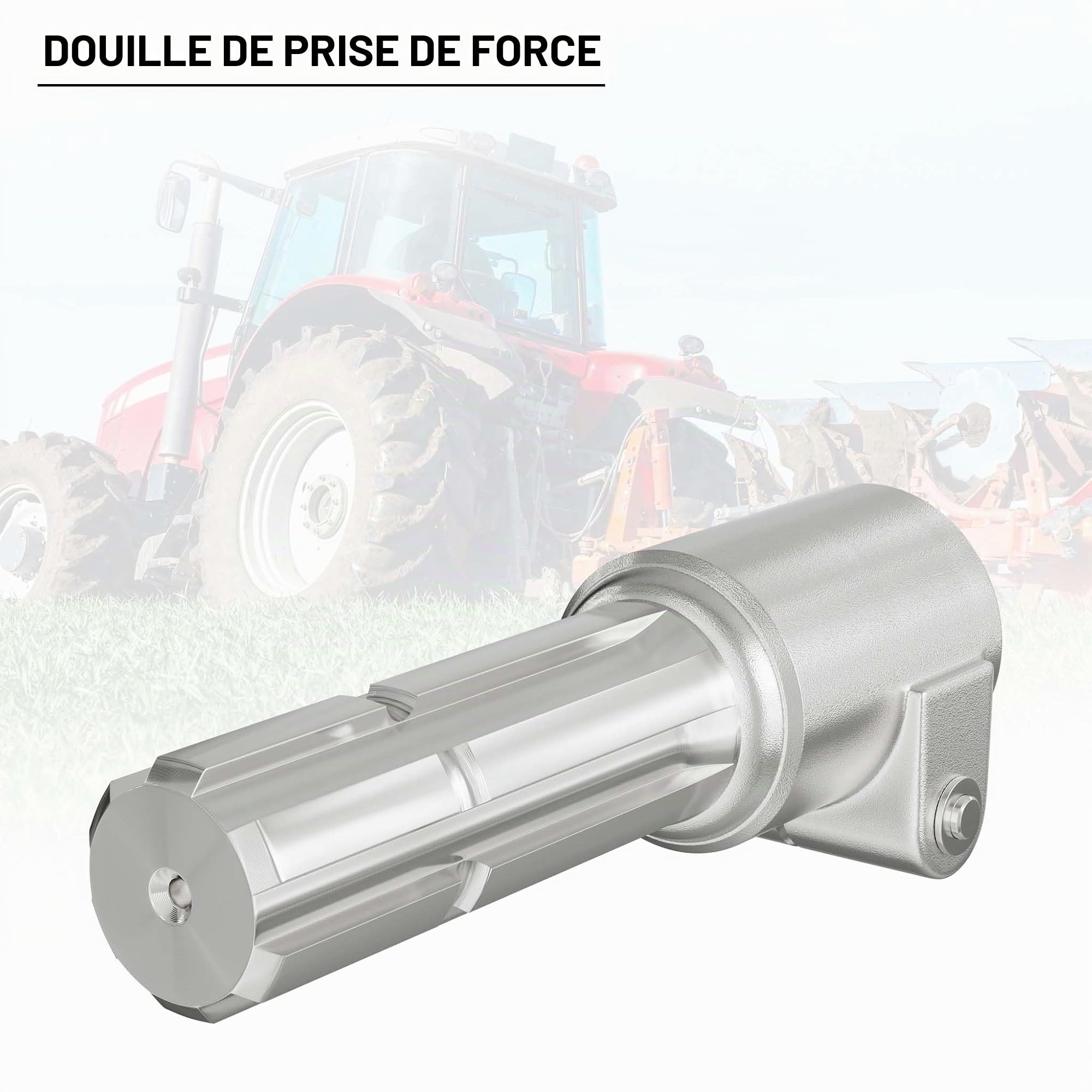 WilTec Manchon de Prise de Force Cardan - Longueur 160 mm - Raccord logement 1 3/8" 6D - Raccord Sortie 1 3/8" 6D - Ø 36 mm/34,87 mm - Arbre cannelé de Tracteur