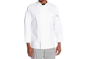 Chef Designs Men's RK Eight Button Long Sleeve Performance Chef Jacket