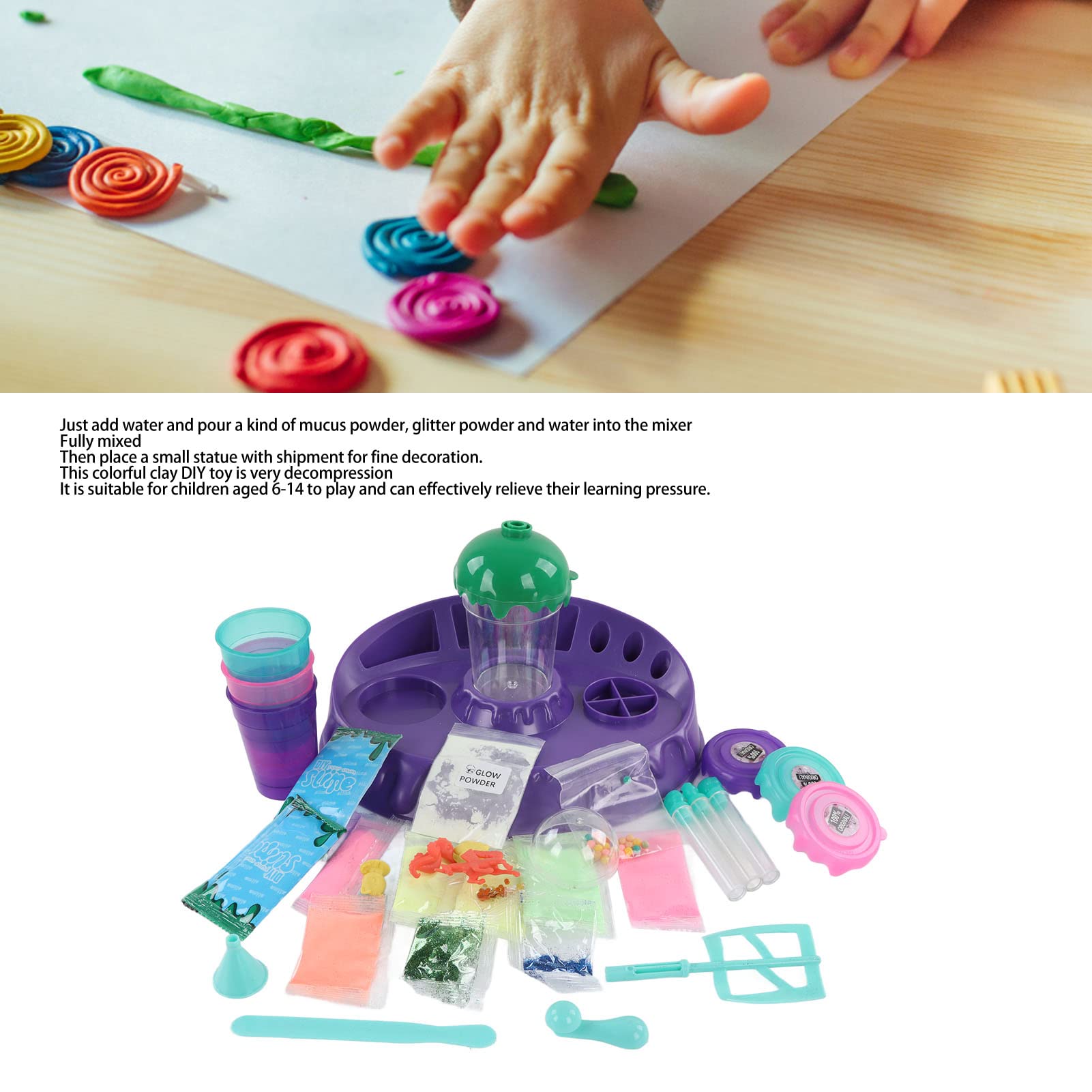 Kit di argilla modellabile colorata Kit di strumenti e argilla fai-da-te antistress per bambini dai 6 ai 14 anni Giocattolo creativo per attività in classe e a casa Plastica 635 g