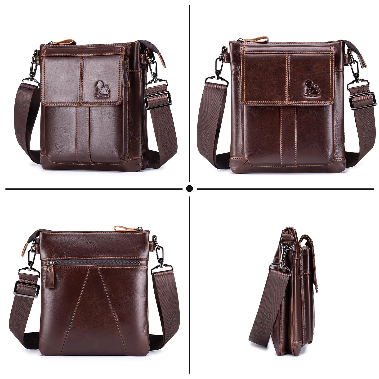 pundarika Bandoleras Hombre - Bolso hombre bandolera - Bolso Hombre - Bolso Bandolera hombre - Bandolera piel hombre para uso diario,correa de hombro ajustable