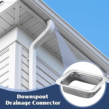 VYH 2 x 3 Rain Gutter Downspout Drop Outlet Aluminum K Style (4 Pack)