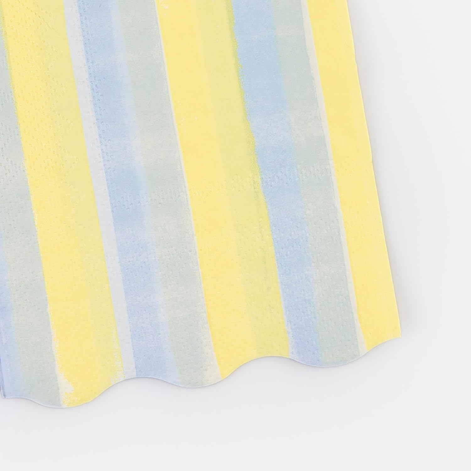 Meri Meri Pastel Striped Guest Towel Napkins (Pack of 16), Thick & Absorbent 3-Ply Paper Napkins, Great as Disposable Napkins or Disposable Bathroom Hand Towels, 4.375” x 7.875”
