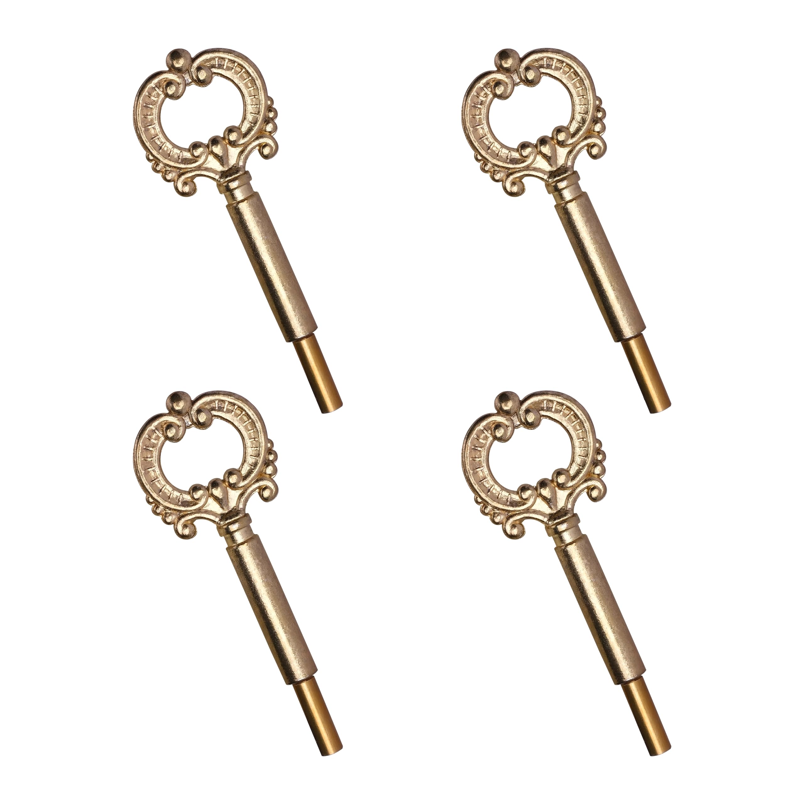 Frelisiy Lamp Turn Knob, 4 Packs On/Off Switch for Light & Fan Fixtures with 1/2" Extensions, Easy Lamp Switch Knob or Twist Knob Replacement (Gold)