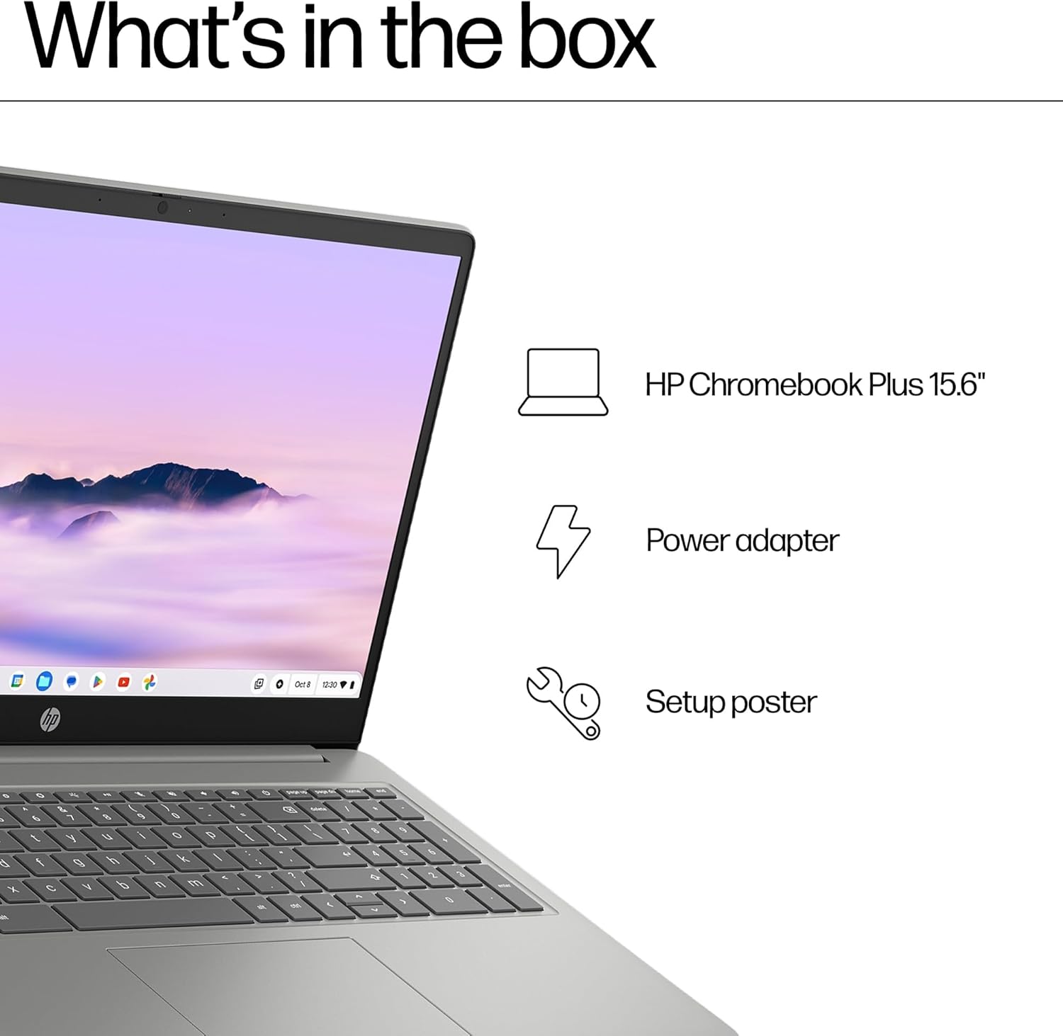 HP Chromebook 15.6" | Intel N100 Processor | 4 GB RAM | 128 GB Flash Storage | Intel UHD Graphics | HD Display | Up to 11.5 Hours Battery | Chrome OS | Dual Speakers | Mineral Silver | 15a-nb0005sa — image 10