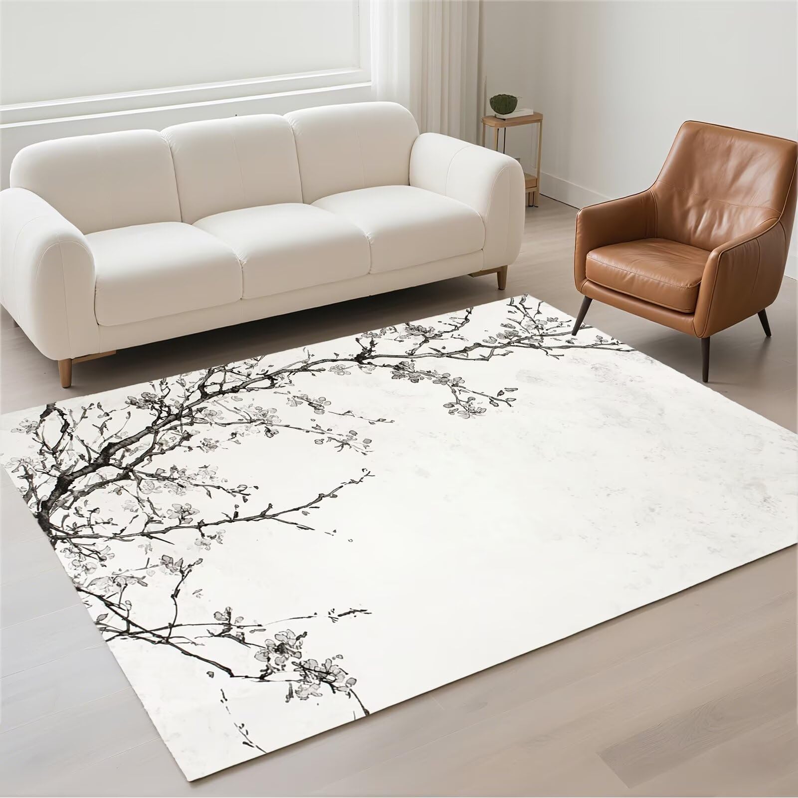 Tapis de chambre adulte antidérapant et imperméable en pile bouclée moderne