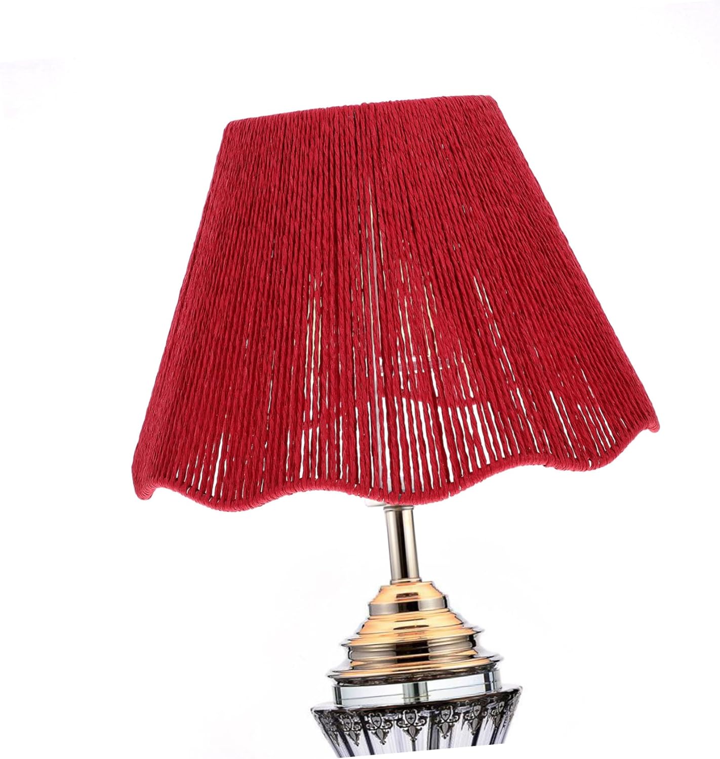 POPETPOP Woven Lampshade for Table and Floor Lamps Retro Design Elegant Light Cover Eye-friendly for Home Decor and Cozy Atmosphere