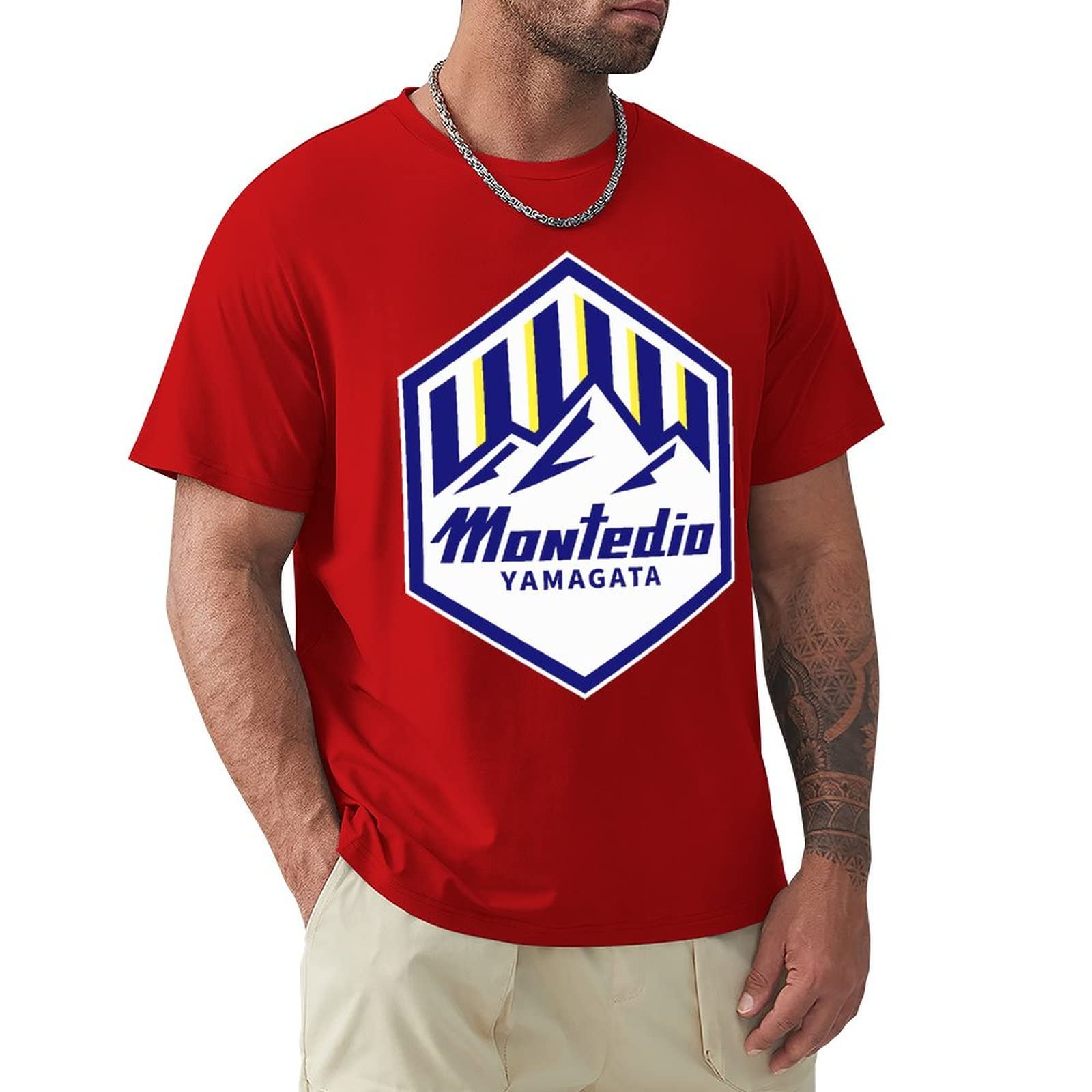 Amazon.co.jp: モンテディオ山形 半袖Tシャツ 綿100% 柔らかい