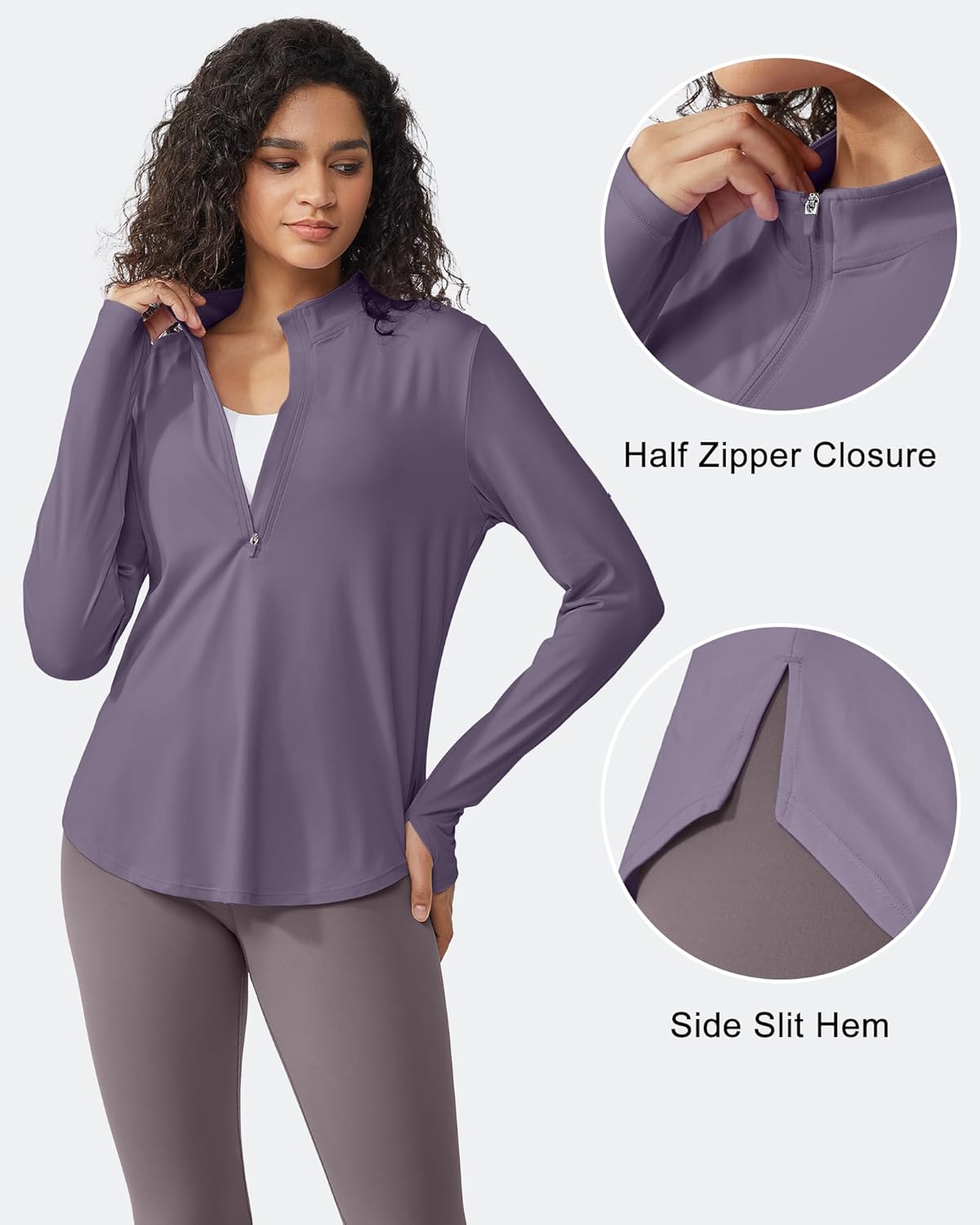 G4Free Womens UPF 50+ Sun Shirts Lightweight Quick Dry Long Sleeve Workout Tops Lightweight Running Pullover