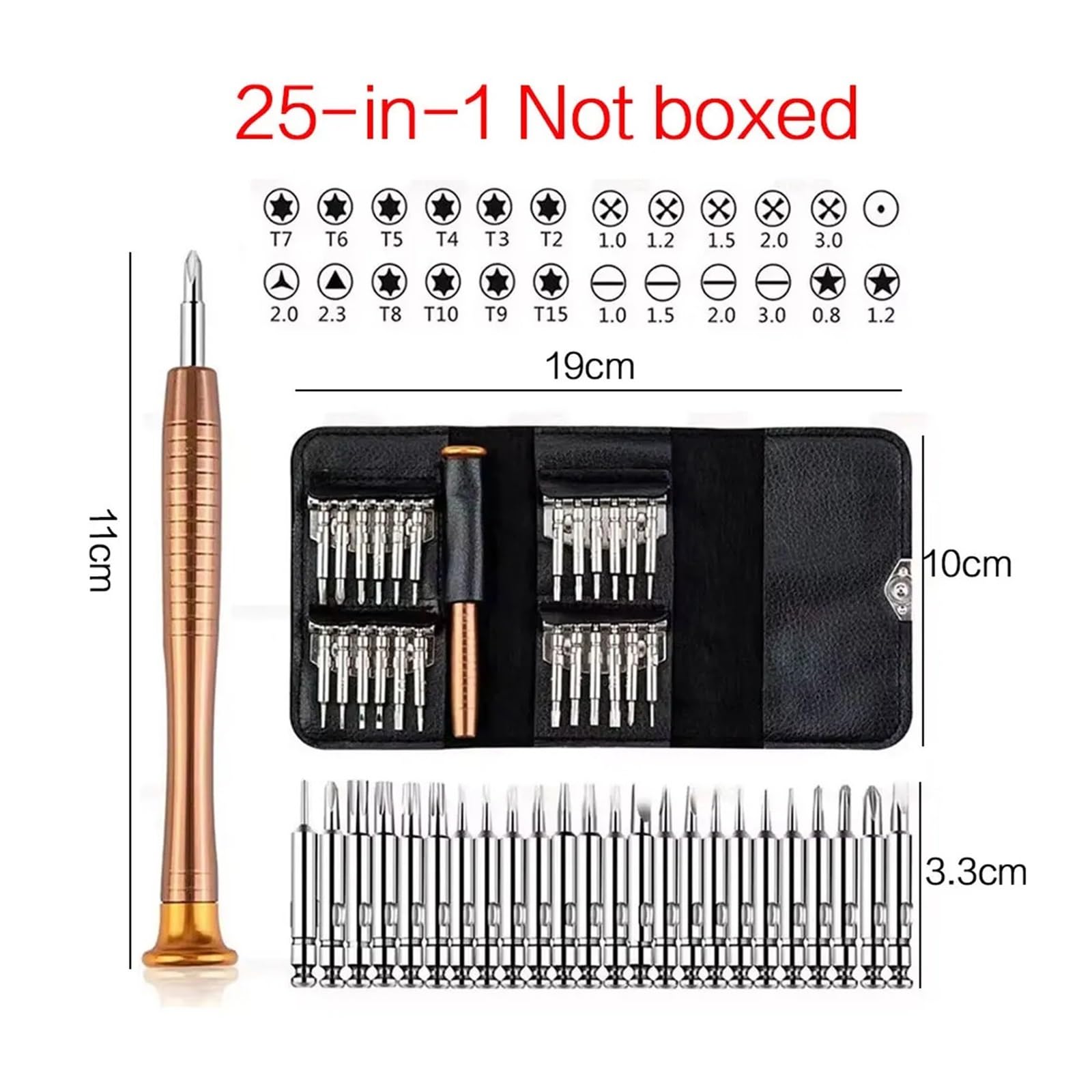 Kit de destornillador precisión magnético 25 152 en 1 puntas Torx T5 T6 for reparación portátiles