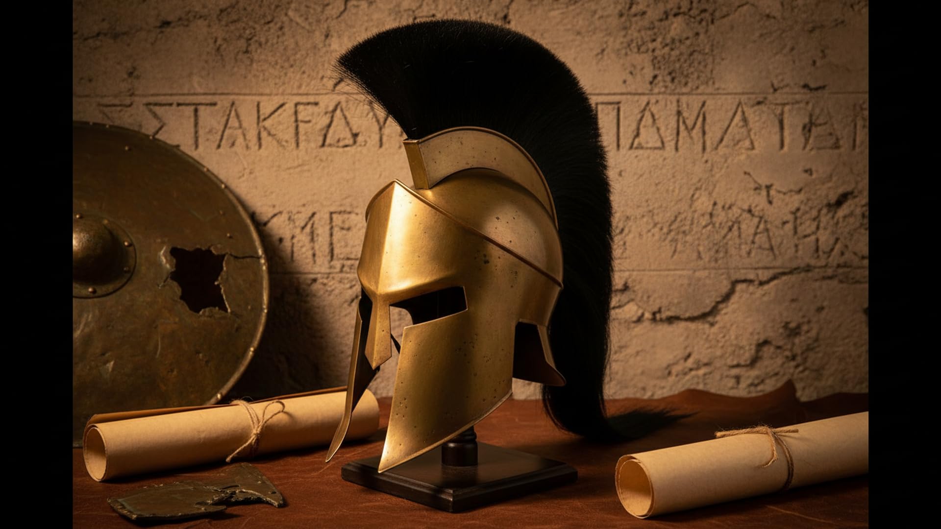 King Spartan 300 Movie Helmet (King Leonidas)+free helmet stand