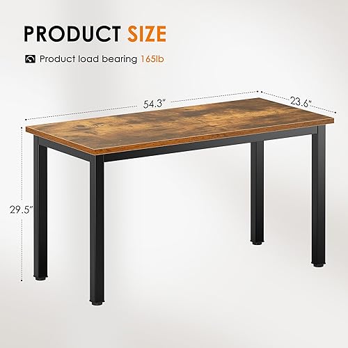 Miniatura 207 de DlandHome Escritorio pequeño para computadora de 31.5 pulgadas, mesa de escritura para espacios pequeños, mesa de estudio, escritorio para Nogal