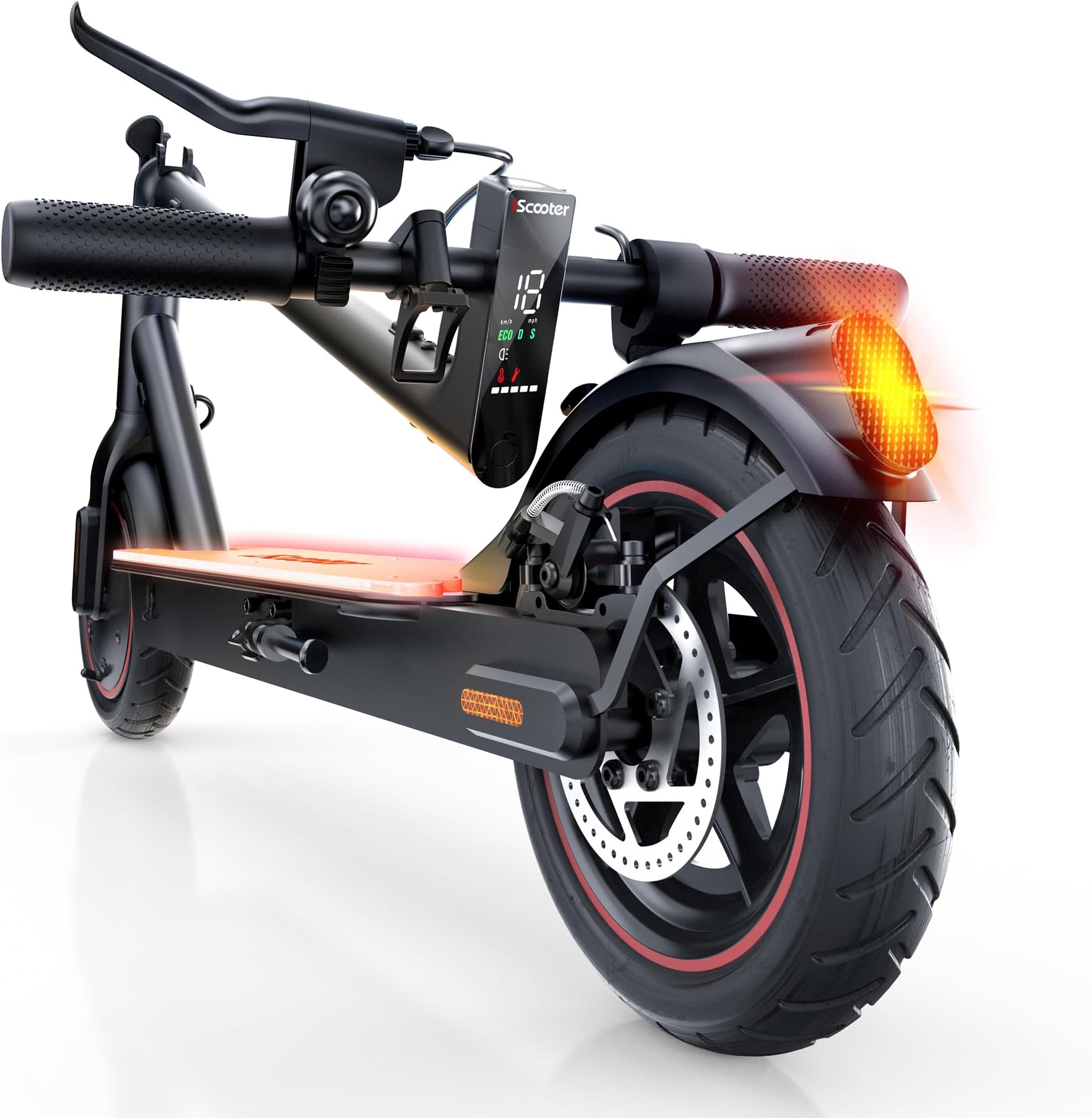 iScooter Electric Scooter Adults & Big Kids, 500/650 Peak Power, Up to 15/18/25 Miles Range, 19/22/25 MPH Top Speed, Cruise Control, Dual Braking System, Foldable E Scooter for Commuting & Campus Use