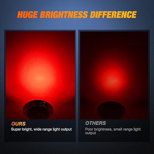 Miniatura 4 de Nilight Luz de faro trasero, redonda, 4 pulgadas, 2 piezas, 24 luces LED, acero inoxidable, bisel cromado, impermeable, luces de reversa para