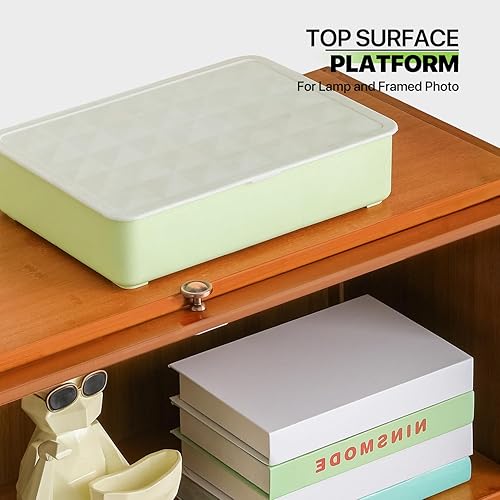 Miniatura 5 de Magshion Estantería de bambú de 5 niveles con puertas abatibles de acrílico transparente, gabinete de cocina marrón de 67.7 pulgadas de alto,