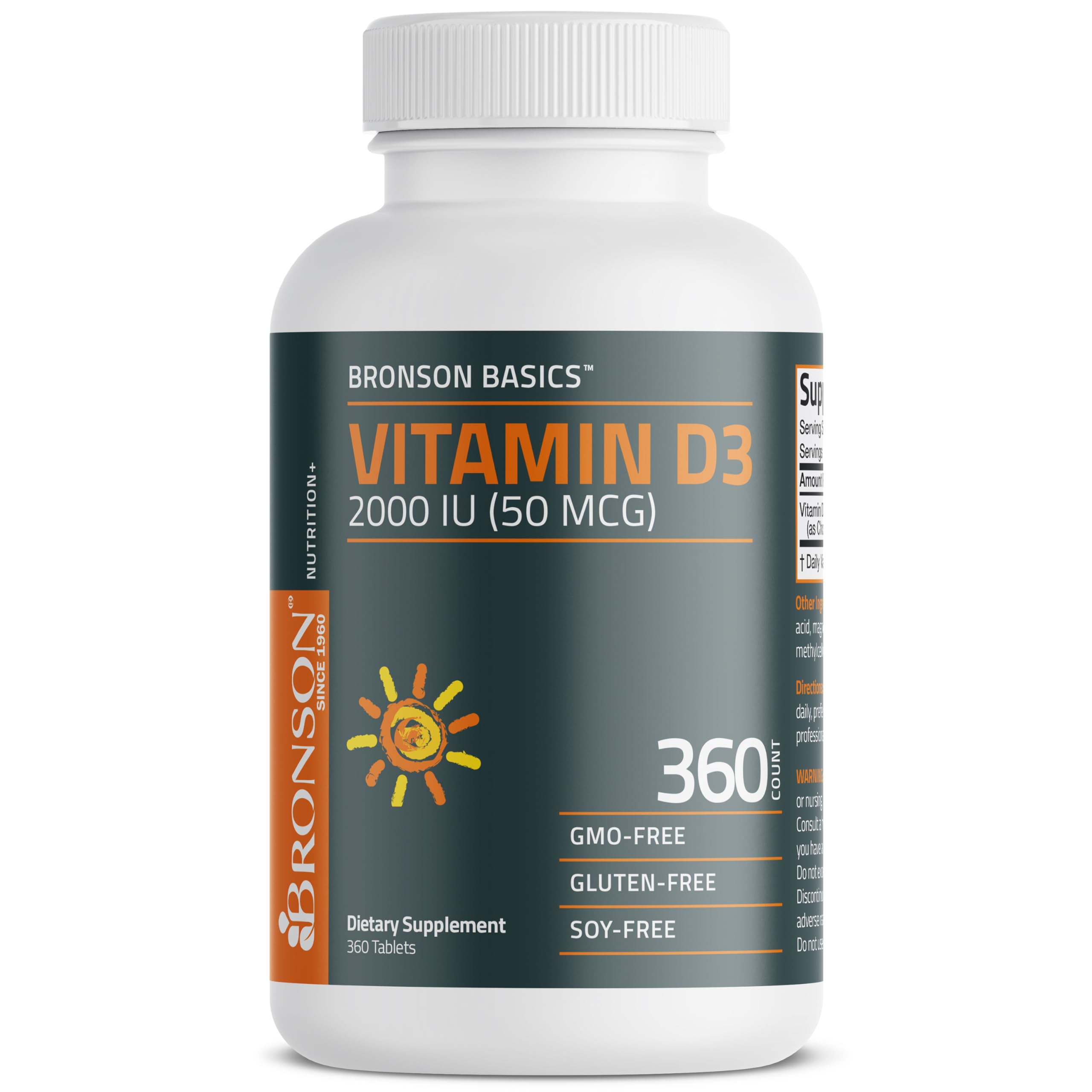 Bronson Vitamin D3 2000 IU (50 mcg) for Bone Health, 360 Tablets — Amazon image 5