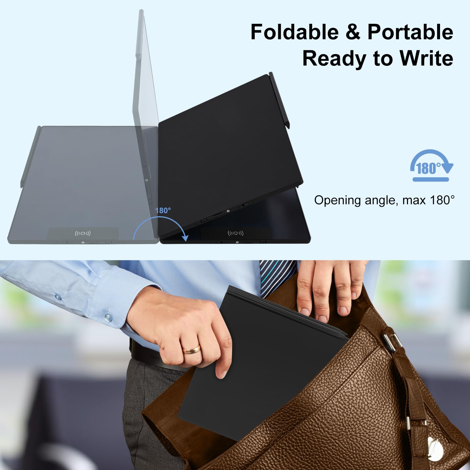 Tablette D’écriture LCD 14,3 Pouces – 96,5% D’écriture – Design Pliable 3 Zones – Stylet Magnétique – Écologique