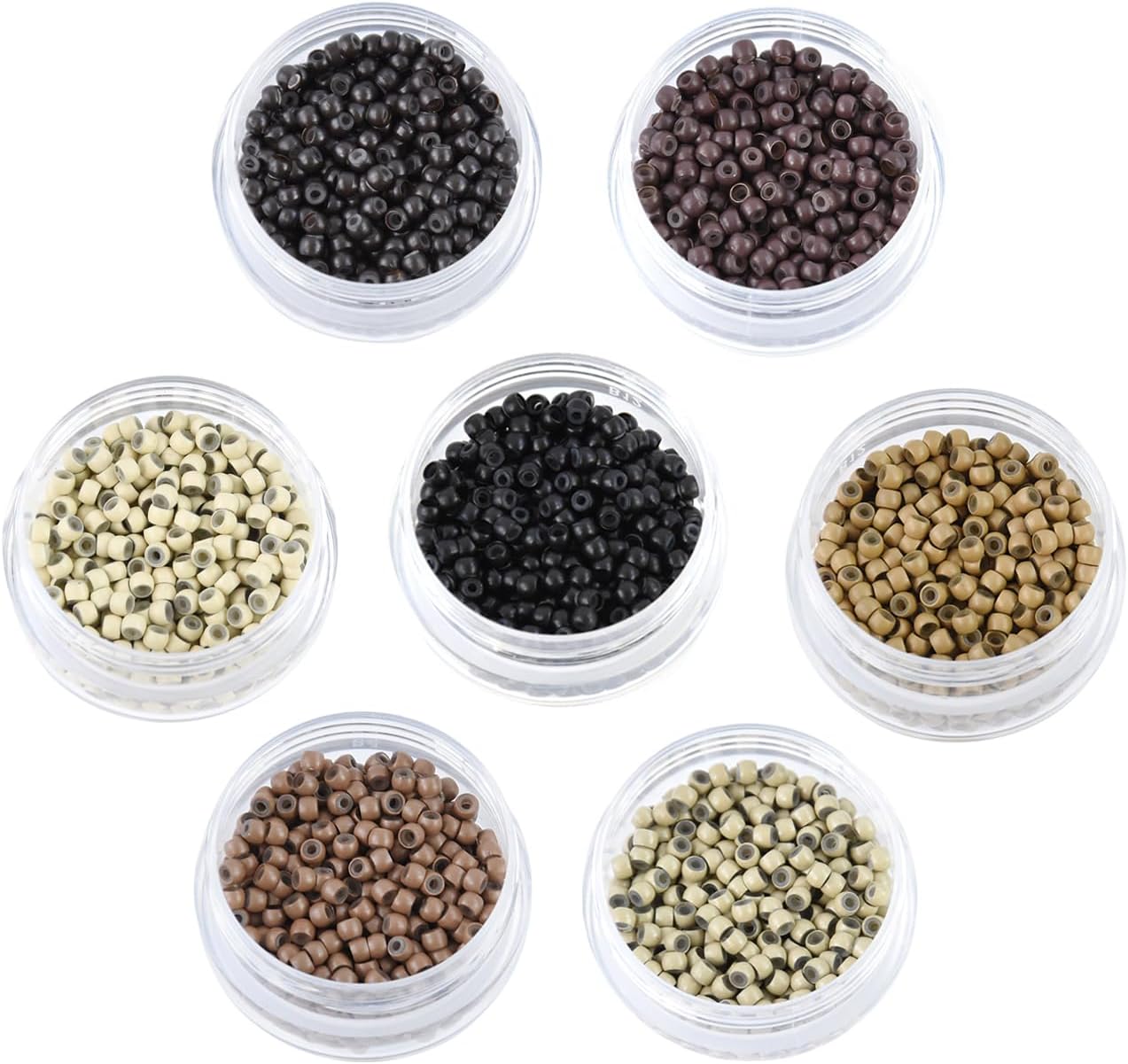 200pcs/lot 3.0mm Silicone Lined Nano Rings Hair Extension Nano Beads Micro Rings Beads Links for Hair Extensions (Blonde)