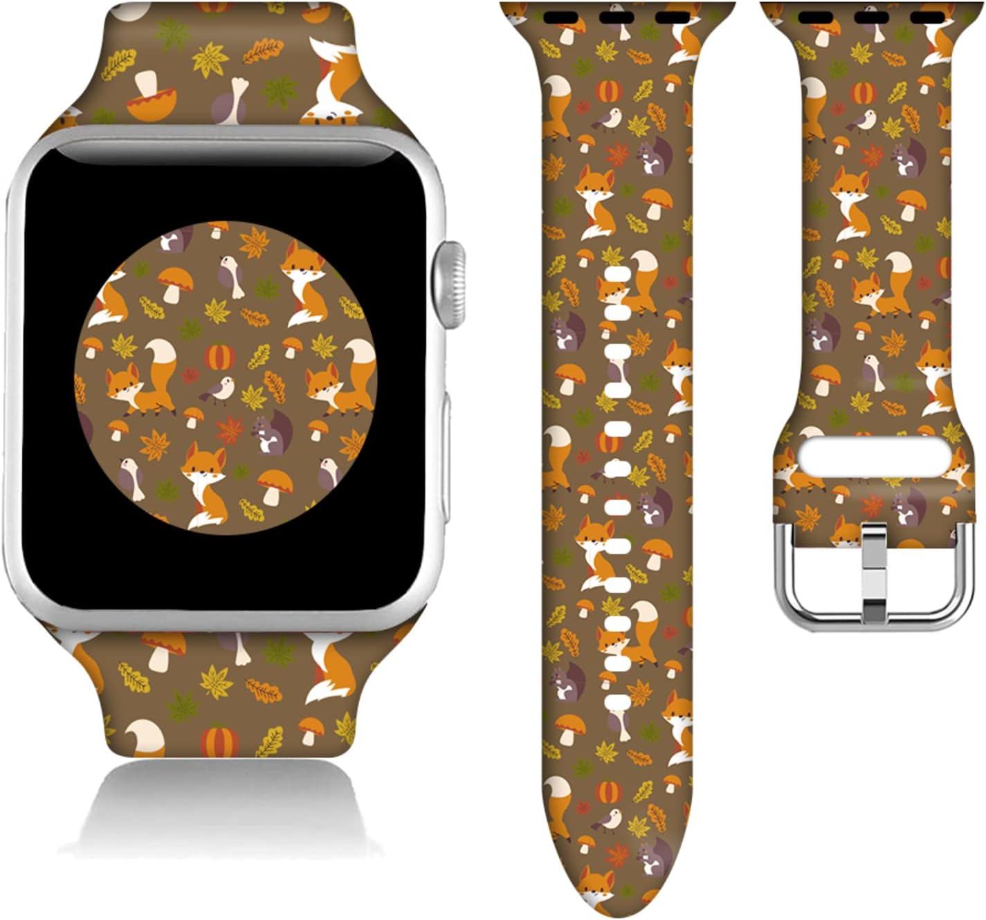 Animal Gifts Wristband Straps for Apple Watch Band 38mm/40mm/41mm/42mm/44mm/45mm Soft Silicone Watch Band Strap for Apple Smart Watch Series 8 7 6 5 4 3 2 1 SE.