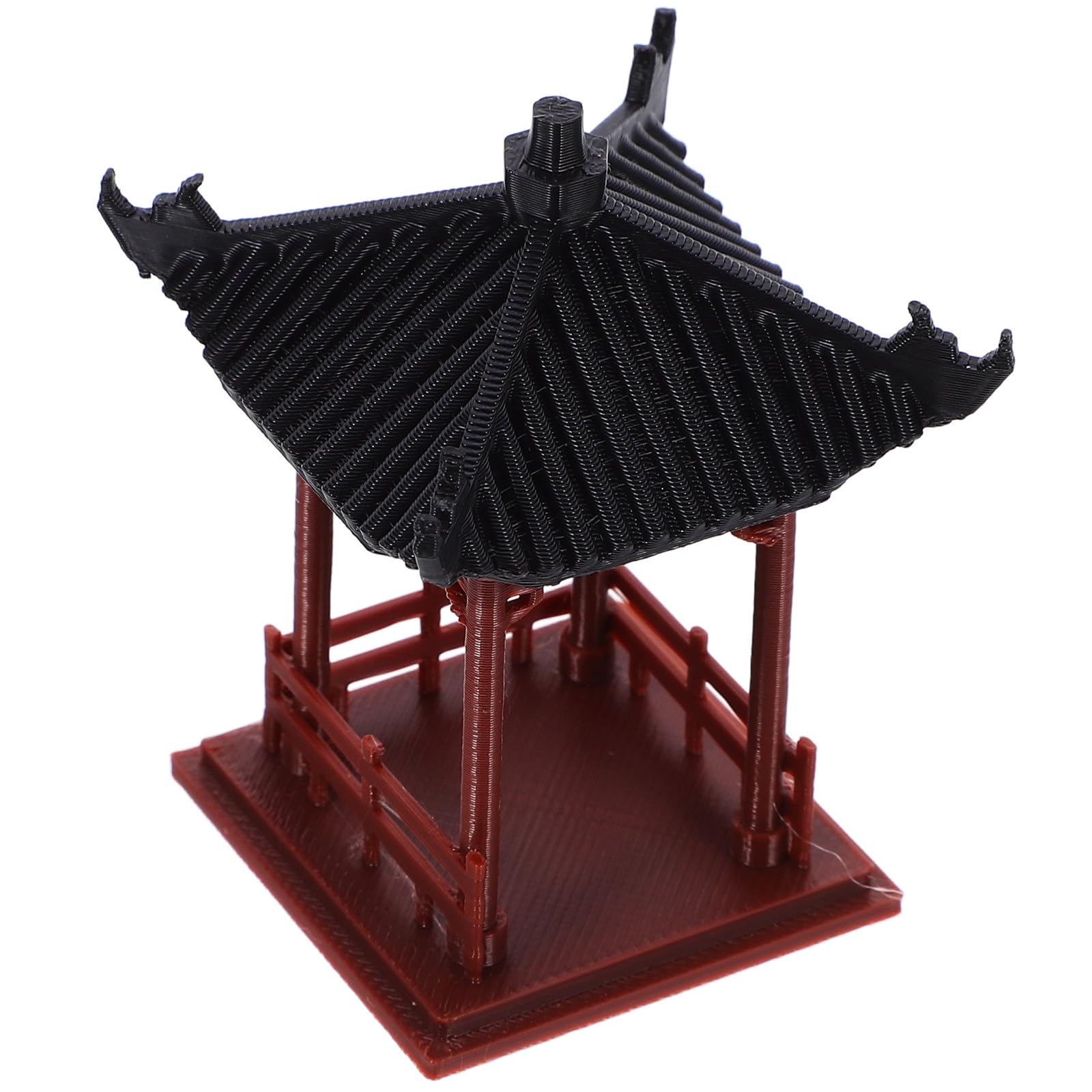 Pavillon en plastique style chinois pour aménagement paysager miniature