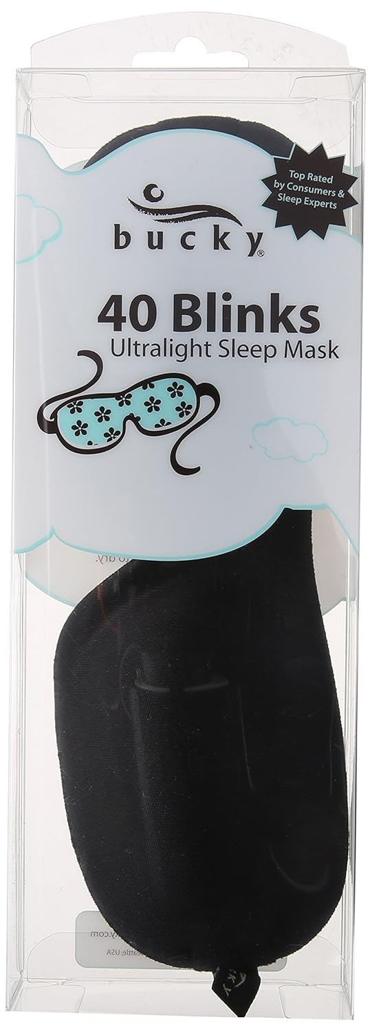 Bucky 40 Blinks Mask Ultralight Eye Mask, Black