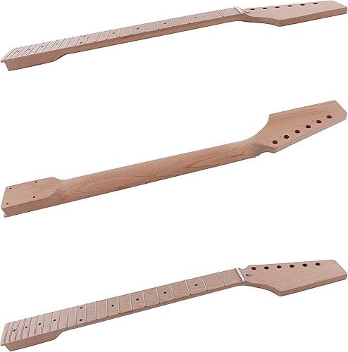 Miniatura 4 de Leo Jaymz Kits de guitarra eléctrica estilo TL DIY cuello de arce asado y diapasón de arce - Cuerpo de caoba y pastillas sin marco - puente trémolo