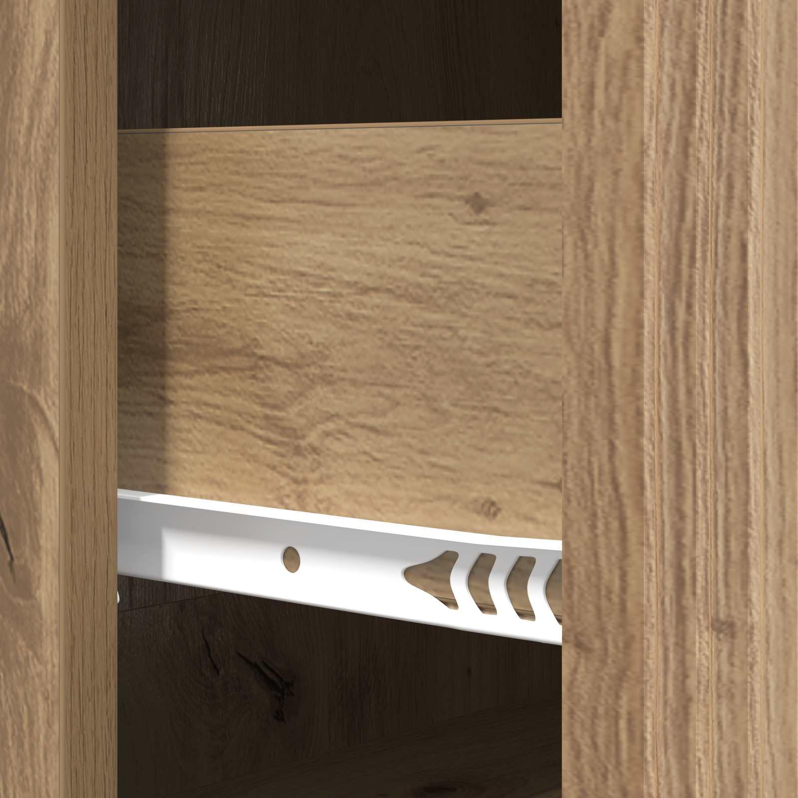 Cassettiera in rovere Artisan, 66 x 34,5 x 90 cm, con 3 cassetti e molto spazio per soggiorno, camera da letto, ufficio, corridoio e cucina