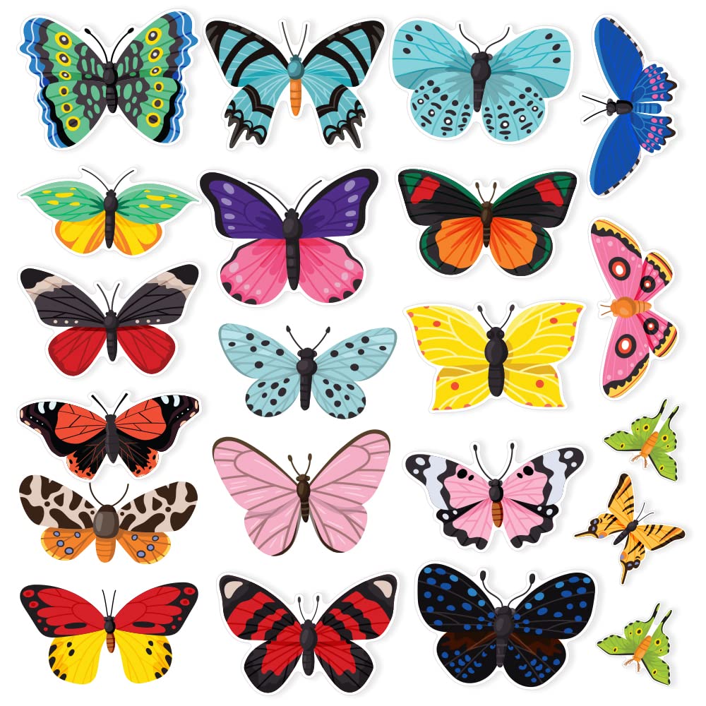 Pack of 19 Butterfly Laptop Stickers (50 mm) Packwith® #P3723