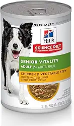 Hill's Science Diet, Ração Úmida, Cães Idosos, Vitalidade Sênior, Frango e Vegetais, 354g