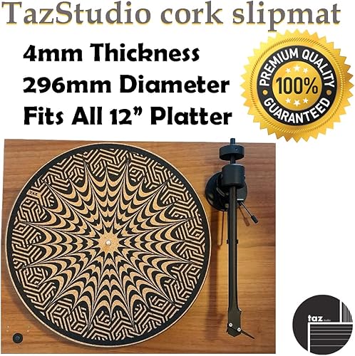 Miniatura 48 de Tapete de corcho prémium para tocadiscos de vinilo LP para un mejor soporte de sonido en el tocadiscos de vinilo LP, tapete de corcho con diseño M4