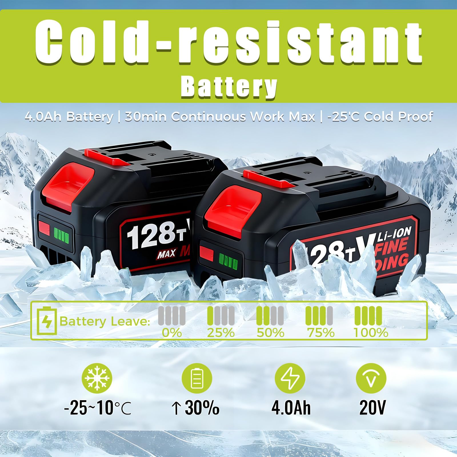 BANGBANGJI Souffleuse à Neige sans Fil 40 V, souffleuse à Neige électrique 3 500 W, Moteur sans balais, Largeur 50 cm, Profondeur 25 cm, portée 7,6 m, goulotte réglable à 180° et éclairage LED