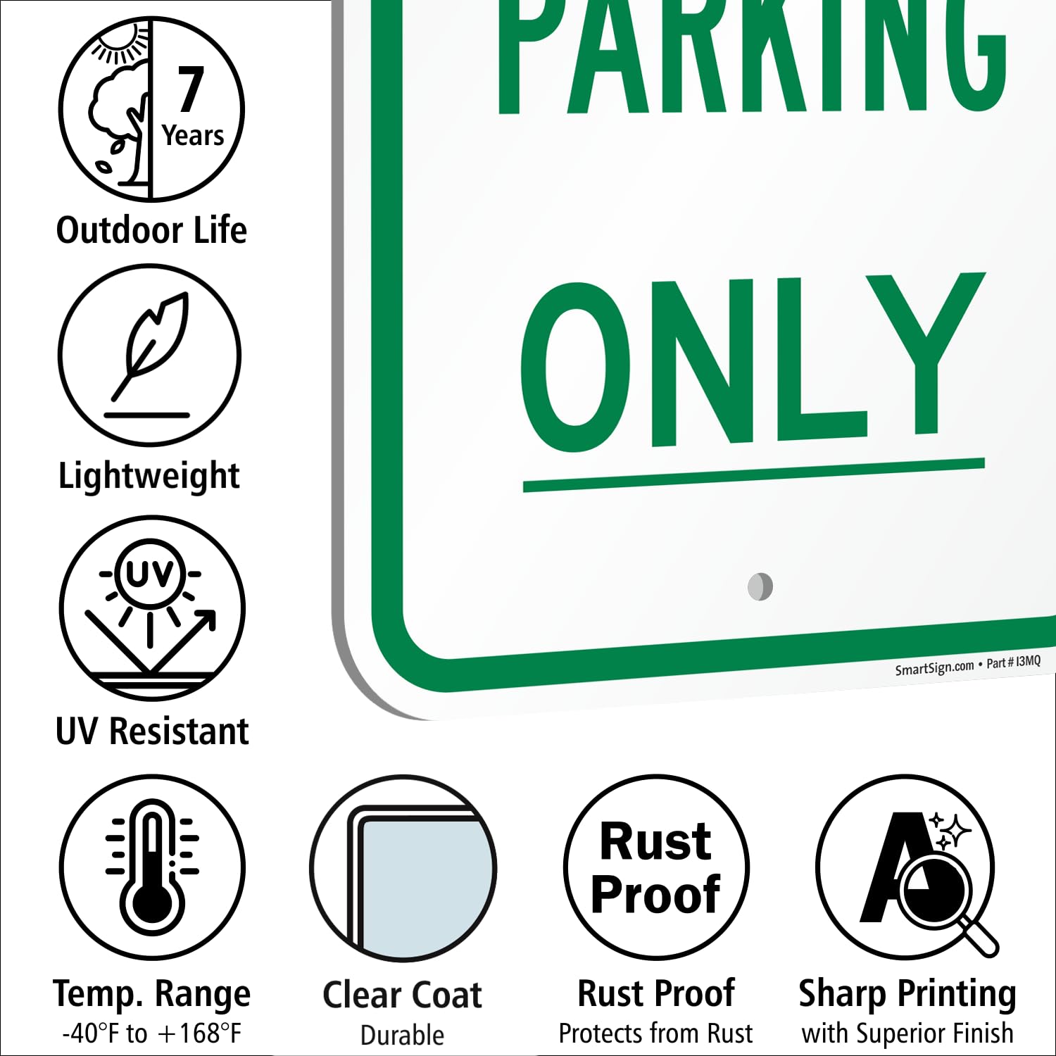 SmartSign Paquete de 4 letreros de 18 x 12 pulgadas, compuesto de aluminio compuesto de aluminio de 120 mil de grosor (ACM), material reflectante de grado ingeniero, verde y blanco