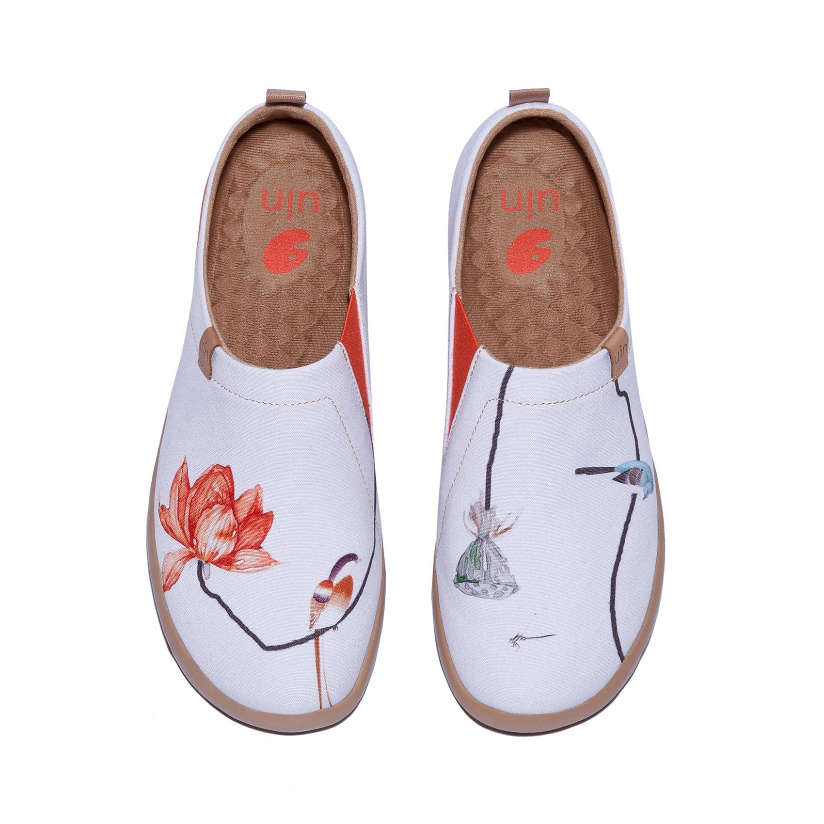 UIN Mocassini Piatti con Serie Floreale da Donna Scarpe Comode da Passeggio