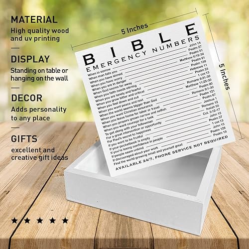 Miniatura 7 de Letrero de madera para escritorio cristiano, The Renewing of Your Mind, decoración motivacional religiosa de la Escritura, versículo bíblico,