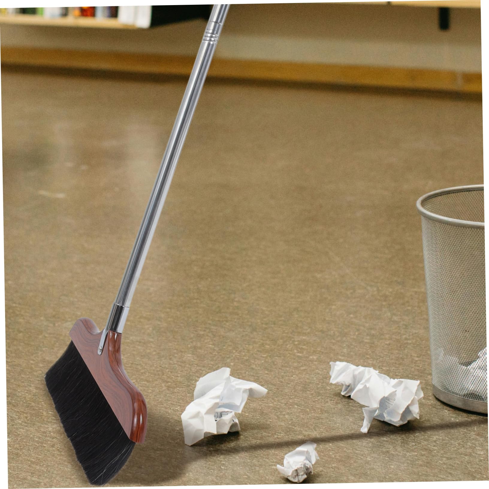 Escoba de Limpieza Reutilizable Inoxidable con Cerdas de Caballo para Limpieza Hogar Baño y