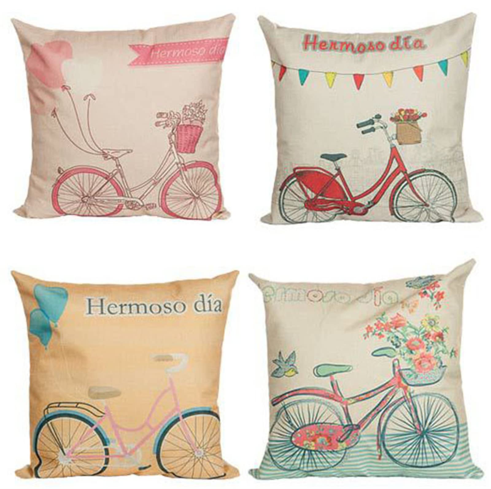 Housse coussin salon de jardin en lin double face de qualité supérieure 70x70cm